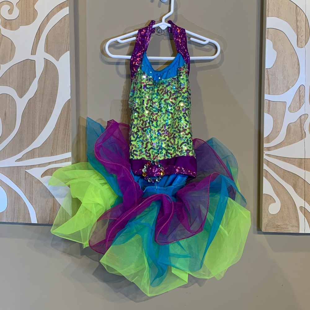 Costume Gallery child dance costume bright neon circus tutu